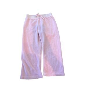 Juicy Couture Women's Pink Cotton Blended Velvet Velour Track Pants Size 3